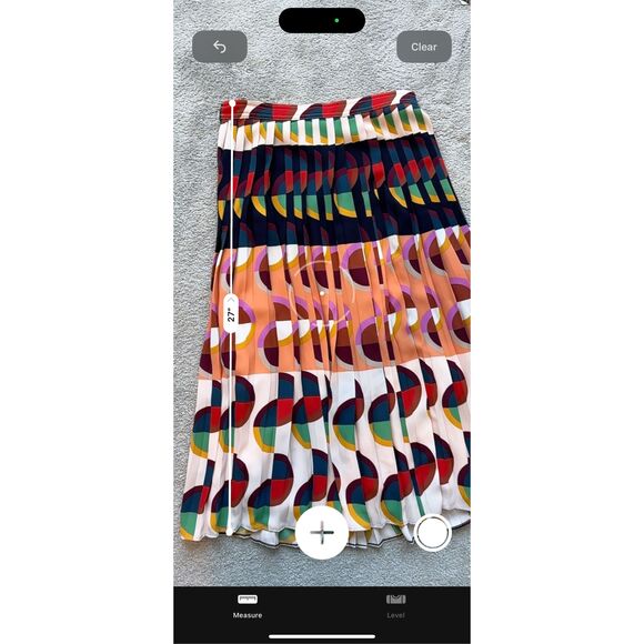 NWOT J Crew 365 Pleated midi skirt in art deco print, Sz 00, $295 - Picture 9 of 9